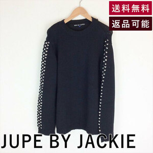 ジュープ バイ ジャッキー JUPE BY JACKIE ニット ブラック 黒 刺繍 E0630F003-E0909 中古 古着