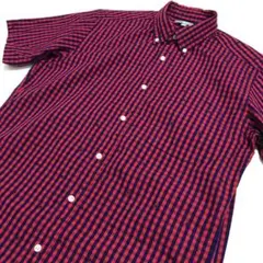 ブランド古着！中国製 UNIQLO チェック×スター柄 コットン 半袖シャツ