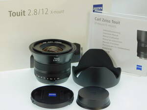 ■極上品■ Carl Zeiss カールツァイス Touit 2.8/12 Xマウント 富士フイルム 12mm F2.8 ☆付属品完備♪ ＃97422