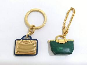 LONGCHAMP ロンシャン キーチャーム 2点セット/キーリング/キーホルダー/ル プリアージュ/バッグモチーフ/バッグチャーム/05AK012710