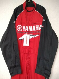 YAMAHA　レーシングジャケット　メカニックスーツ　新品　未使用　タグ付き　L 　レッド　刺繍　ワイズギア　ヤマハ　つなぎ　長袖　