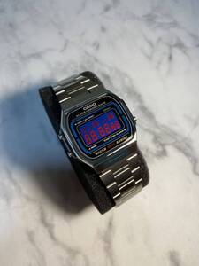 ★新品★カスタム液晶！！【送料無料】CASIO A164WA-1 エナジーカラー 液晶反転　チープカシオ カスタム　タイメックス ALBA 好きにも！！