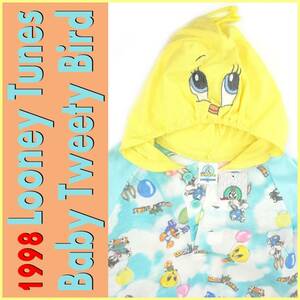 1998年 90s トゥイーティー Baby Tweety ロンパース Rompers Looney Tunes ルーニー テューンズ ヴィンテージ ワーナー 未使用 タグ付 70cm