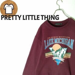 【PRETTY LITTLE THING スウェット M 海外古着 A572 長袖　ロングスリーブ