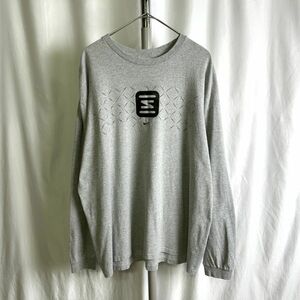 00s NIKE SHOX プリント Tシャツ XL グレー 長袖 カットソー グレータグ ナイキ ショックス 90s 古着 オールド ビンテージ