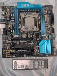 中古動作品：ASUS X99M Extreme4 ＋XEON E5-2623V3 付 LGA 2011-3 Socket