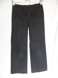 ギャップ 　ＧＡＰ GAPSTRETCH WIDE LEG 　スラックス　　黒に近いチャコールグレー　　Ｗ７０　股下７２