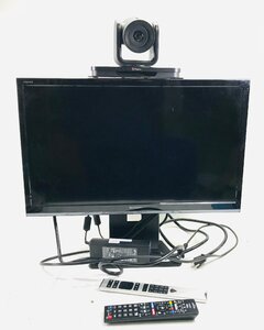 ★中古動作品　SHARP AQUOS LC-24P5 液晶カラーテレビ 24V型 2018年製 Polycom 会議システム RealPresence Group 500