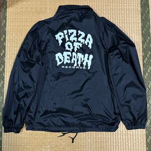 美品 pizza of death バクプリ入り コーチジャケット 黒M レア ピザオブデス Hi-STANDARD サバシスター ハイスタンダード ken yokoyama