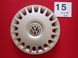 1枚 フォルクスワーゲン ゴルフ IV 4 VW 15インチ 純正 中古 フルホイールキャップ センターカバー エンブレム オーナメント cap