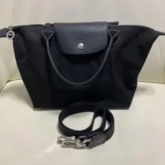 LONGCHAMP ロンシャン ルプリアージュ ネオ ショルダー　ブラック