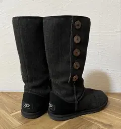 UGG ボタン付き　ブラックデニム　ブーツ