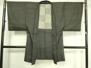 平和屋着物■男性　紬　長羽織　舞花文　正絹　逸品　DAAK9248cm