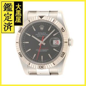 D番　ROLEX　ロレックス　デイトジャスト　ターノグラフ/WG/SS　116264　グレー　メンズ　自動巻き2147100531466【432】