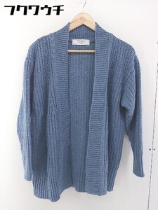 ◇ BEAMS LIGHTS ビームス ライツ 長袖 ニット カーディガン サイズ38 ブルー レディース