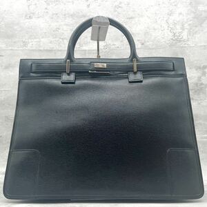 1円〜【極美品】グッチ GUCCI トートバッグ ビジネスバッグ ハンドバッグ レザー ブラック メンズ 黒 大容量 A4可 シルバー金具