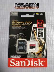 新品未開封 即決 送料込☆SanDisk Extreme PRO microSD 64GB microSDカード microSDXC 　サンディスク マイクロSDカード