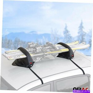 メルセデスGLE 2015-2022用の磁気スキールーフラックキャリアスノーボードホルダー2PCSMagnetic Ski Roof Rack Carrier Snowboard Holder