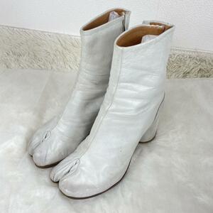 Maison Margiela メゾンマルジェラ ヴィンテージ加工 タビ 足袋 Tabi ブーツ グレー ホワイト 37 24cm