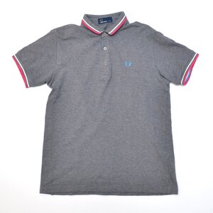 FRED PERRY フレッドペリー ラインポロシャツ カノコ Mサイズ メンズ ローレルロゴ トップス M912921