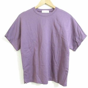 美品 20AW ebure ×Ron herman エブール×ロンハーマン 半袖 Tシャツ カットソー 38 パープル