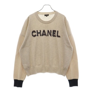 CHANEL シャネル Cashmere Logo Knit カシミアロゴニット セーター ラメ加工 ホワイト P62886K48477 レディース