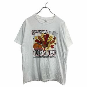 GILDAN 半袖 プリント Tシャツ Lサイズ ギルダン ホワイト コットン 古着卸 アメリカ仕入 t2409-4063