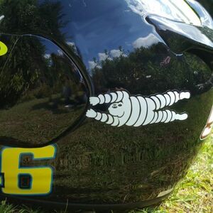 Michelin man HANG ON sponsor stickers motorcycle decals ミシュラン ステッカー シール デカール 2枚セット