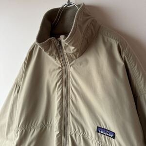 【1円スタート】 Patagonia パタゴニア シェルドシンチラ ジャケット Lサイズ ナイロンジャケット シンチラ フリース アイボリー ベージュ