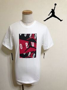 【新品】 NIKE AIR JORDAN ナイキ エアジョーダン ジャンプマン ビッグロゴ ホワイト Tシャツ トップス サイズXL 白 半袖 CD5629