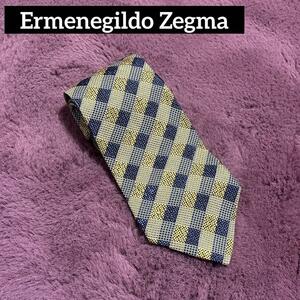 Ermenegildo Zegma エルメネジルドゼニア　シルクネクタイ　柄物 小物　メンズ　中古