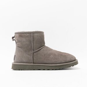 【1円スタート】 UGG Australia アグ オーストラリア F20014F 5854 Short boots ショート ムートン ブーツ グレー ボア 防寒 US7 24cm