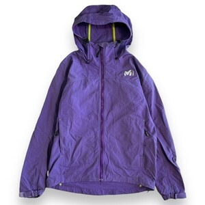 国内正規 MILLET ミレー Ride Wind Jacket ライド ウィンド ジャケット MIV0566 ナイロン プリント マウンテンパーカー 登山 S パープル