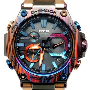 美品 G-SHOCK MTG-B2000XMG-1A MT-G レインボーマウンテン 電波ソーラー Bluetooth マルチカラー 2021年11月 【ITHG0TTE3W7K】