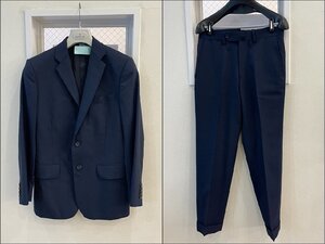 ★高品質【WILD LIFE TAILOR ワールドライフテーラー メンズスーツ ネイビー オーダーメイド 背抜き 春夏 サイズS 新入社員】NA00618