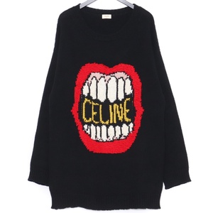 CELINE ザ・ダンシングキッドルーズクルーネックニット Sサイズ ブラック 2A04L714M セリーヌ セーター THE DANCING KID Loose