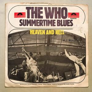 ◆ドイツORG◆ THE WHO / SUMMERTIME BLUES ◆貴重ジャケット付き