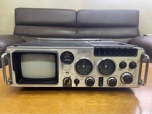 昭和レトロ ナショナル テレビ付き ラジカセ TR-512F 1978年製 シルバー National