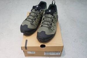 美品 SALOMON サロモン X WARD LEATHER GTX GORE-TEX ゴアテックス トレイル トレッキング スニーカー 471822 カーキ 28.0cm 本物1229O