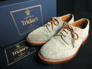 Tricker’s トリッカーズ ウイングチップ ダービーシューズ UK7.5 カントリーブーツ BURTON ドレスシューズ ブーツ
