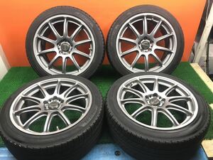 6B-204) 215/45R17 PRACTIVA 7-8.5分山 7.5J+48 PCD100 5穴 ブリヂストン(RAYS製) ProDrive GC-010E 鍛造