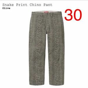 【新品】 30 24SS Supreme Snake Print Chino Pant Olive シュプリーム スネーク プリント チノ パンツ オリーブ ステッカー付き