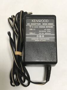 KENWOOD ケンウッド W08-0663 AC電源アダプタ DC5V 800mA 中古 1481d0400