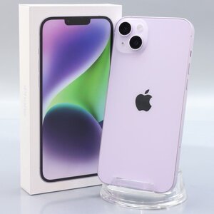 Apple iPhone14 Plus 128GB Purple A2885 3L277J/A バッテリ100% ■SIMフリー★Joshin3324【1円開始・送料無料】