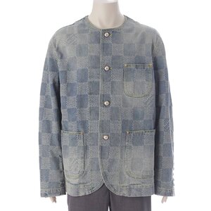 【ルイヴィトン】Louis Vuitton　24SS メンズ ダミエ デニム シックジャケット 1AFHU6 ブルー 50 【中古】【正規品保証】206110