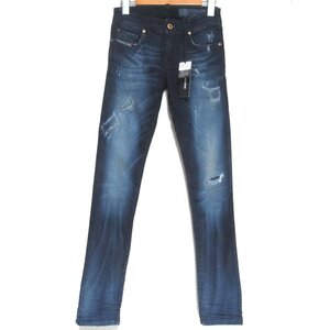 美品 DIESEL ディーゼル ジョグジーンズ GRUPEE-NE ヴィンテージ ストレッチ スキニー デニムパンツ ジーンズ W23 ブルー