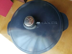 MAKERHOMEWEAR 無加水鍋 28cm 容量7.7リットル ブラック ガス火 IH対応 深型 両手鍋 大鍋 大容量 アイリスオーヤマ アウトドア 送料込み