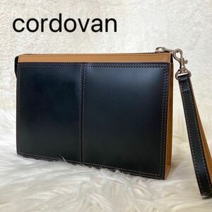 【極美品】　コードバン　セカンドバッグ　クラッチバッグ　レザー　牛革　cordovan 本革