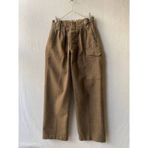 50s イギリス軍 ウール パンツ / 8 BATTLE DRESS TROUSERS カーゴ ミリタリー ユーロ ビンテージ P3-11022-91089