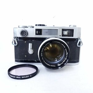 【送料無料】 Canon 7s キヤノン7s + CANON LENS 50mm F1.4 レンジファインダー フィルムカメラ 空シャッターOK 現状品 USED /2410C